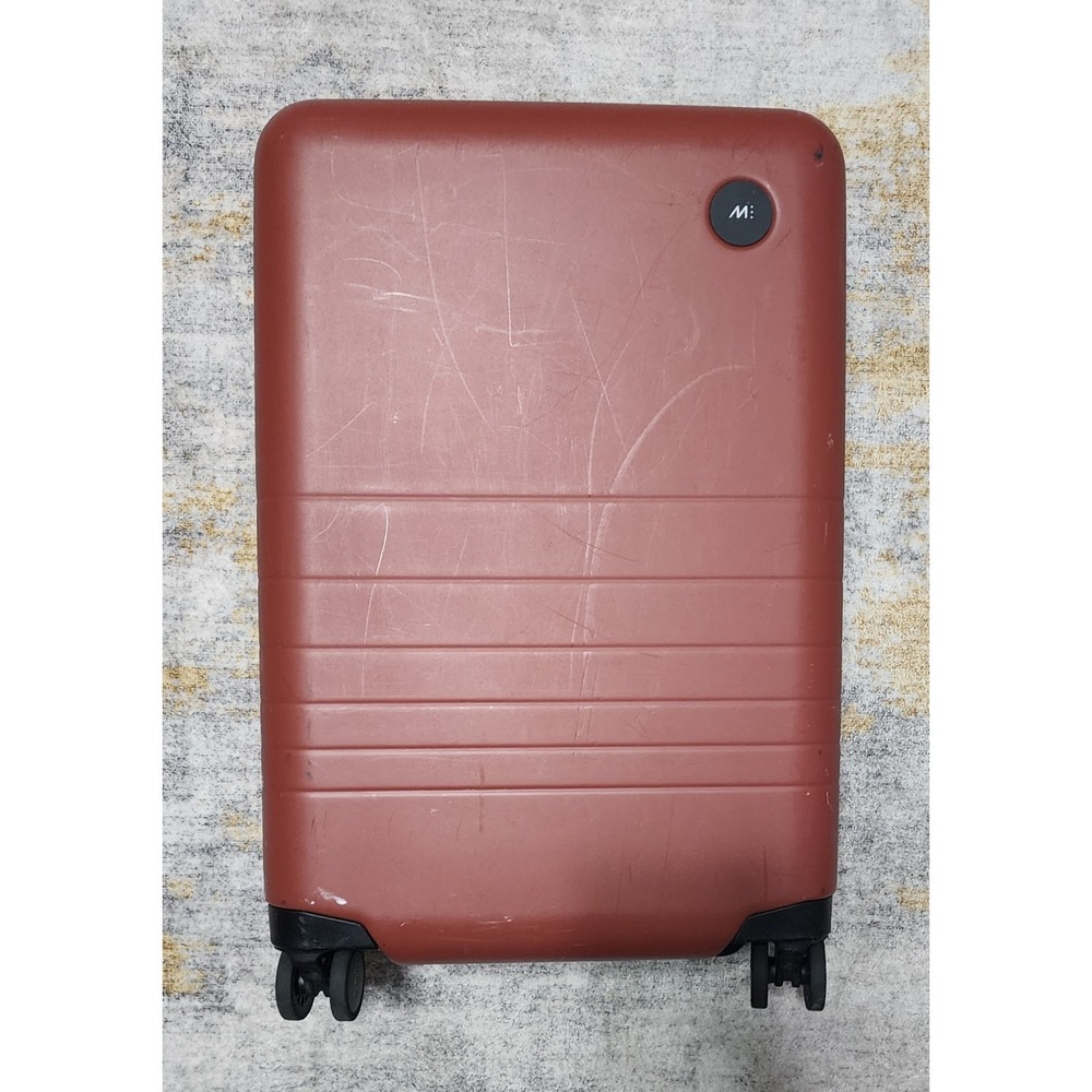 $275 Monos Carry-On Travel Luggage Hardcase - Terracotta Size 22 X 14 X 9